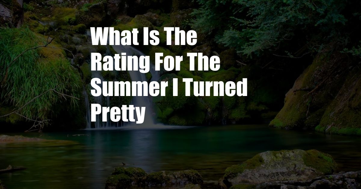 What Is The Rating For The Summer I Turned Pretty