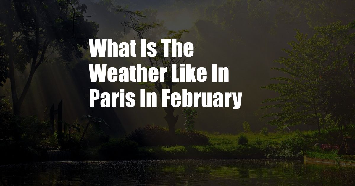 What Is The Weather Like In Paris In February