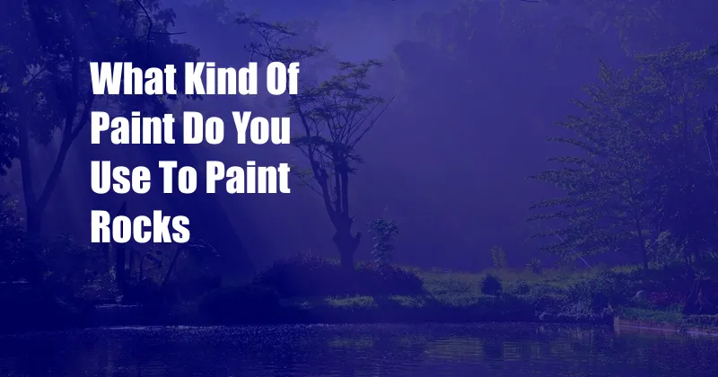 What Kind Of Paint Do You Use To Paint Rocks