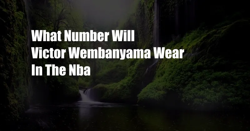 What Number Will Victor Wembanyama Wear In The Nba