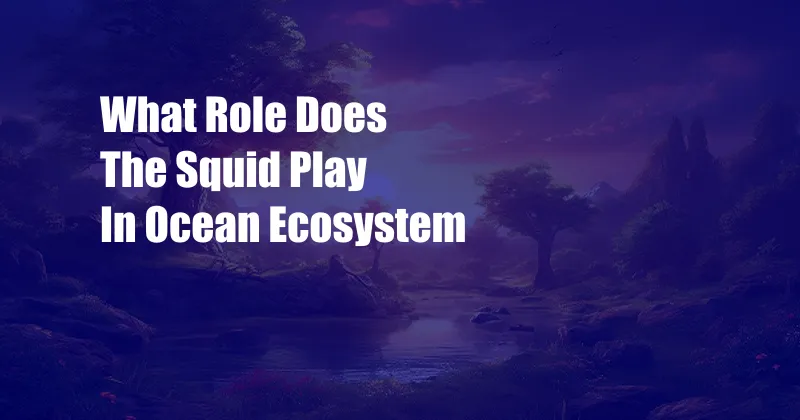 What Role Does The Squid Play In Ocean Ecosystem