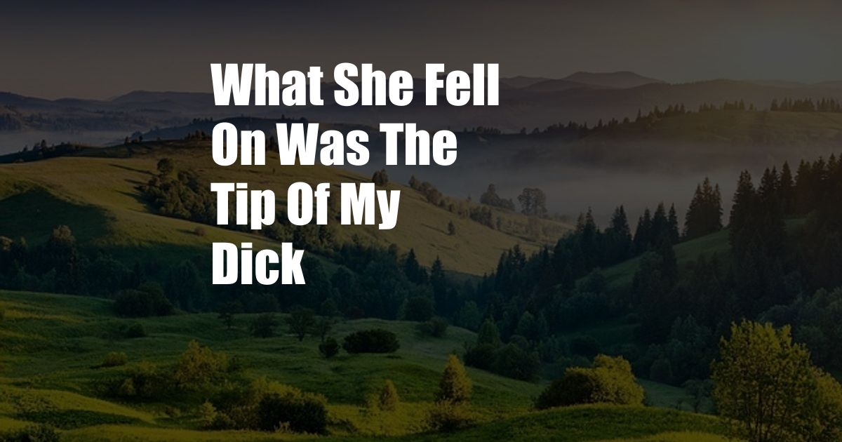 What She Fell On Was The Tip Of My Dick