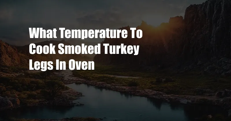 What Temperature To Cook Smoked Turkey Legs In Oven