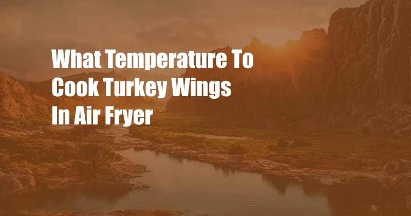 What Temperature To Cook Turkey Wings In Air Fryer