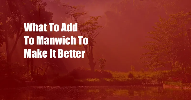 What To Add To Manwich To Make It Better