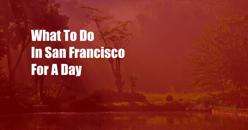 What To Do In San Francisco For A Day