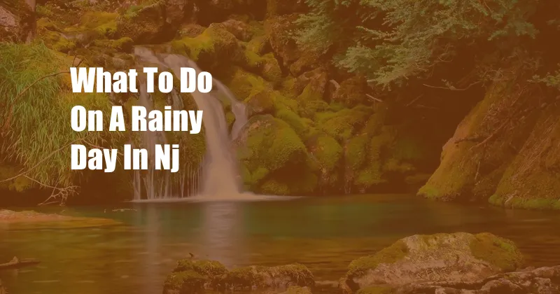 What To Do On A Rainy Day In Nj