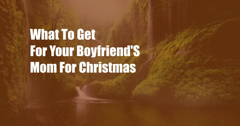 What To Get For Your Boyfriend'S Mom For Christmas