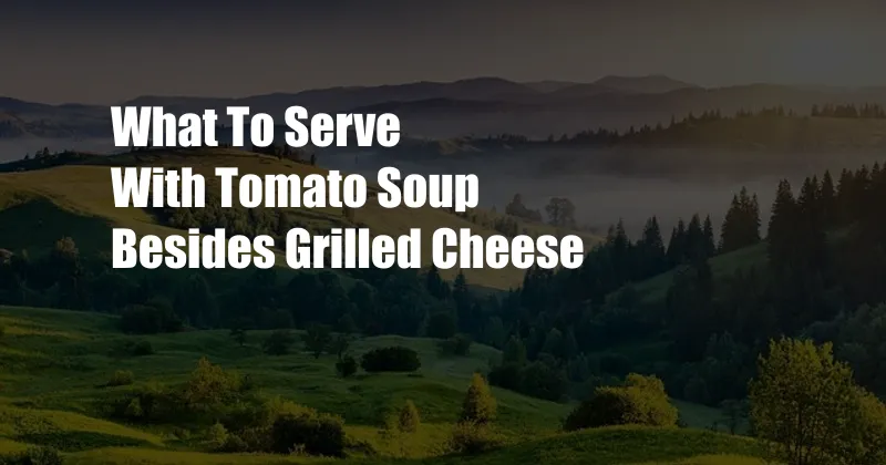 What To Serve With Tomato Soup Besides Grilled Cheese