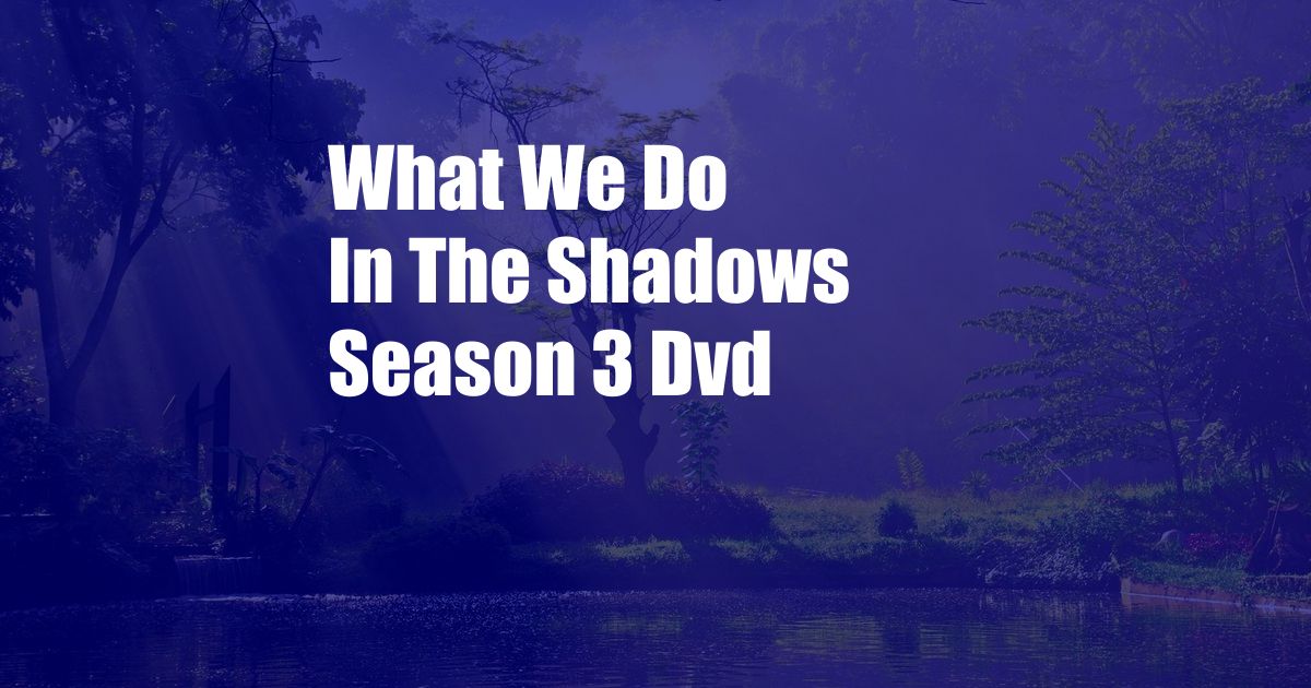 What We Do In The Shadows Season 3 Dvd