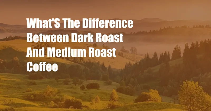 What'S The Difference Between Dark Roast And Medium Roast Coffee