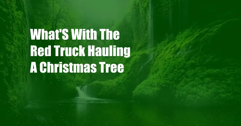 What'S With The Red Truck Hauling A Christmas Tree