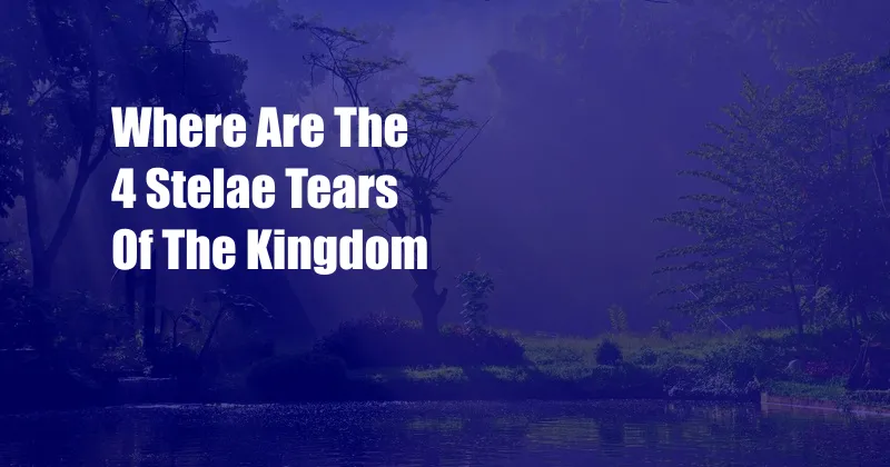 Where Are The 4 Stelae Tears Of The Kingdom