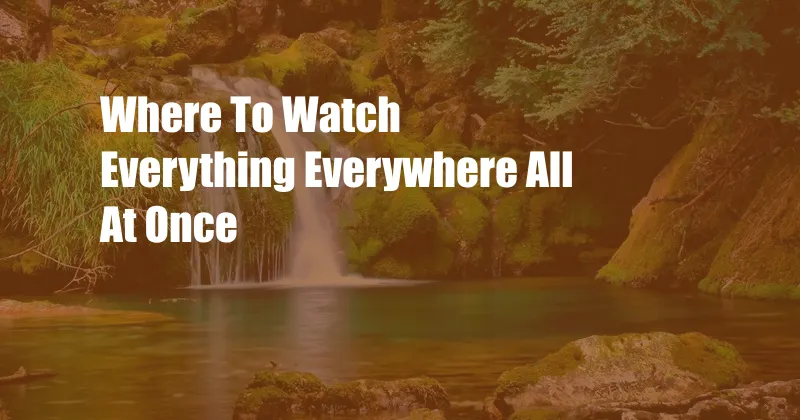 Where To Watch Everything Everywhere All At Once 