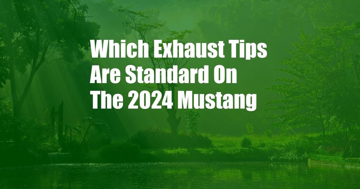 Which Exhaust Tips Are Standard On The 2024 Mustang