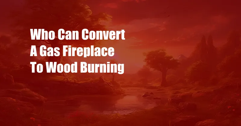 Who Can Convert A Gas Fireplace To Wood Burning