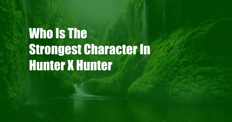 Who Is The Strongest Character In Hunter X Hunter