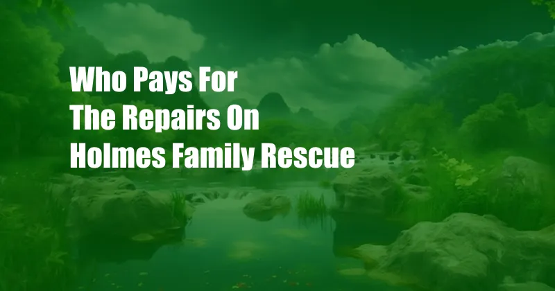 Who Pays For The Repairs On Holmes Family Rescue