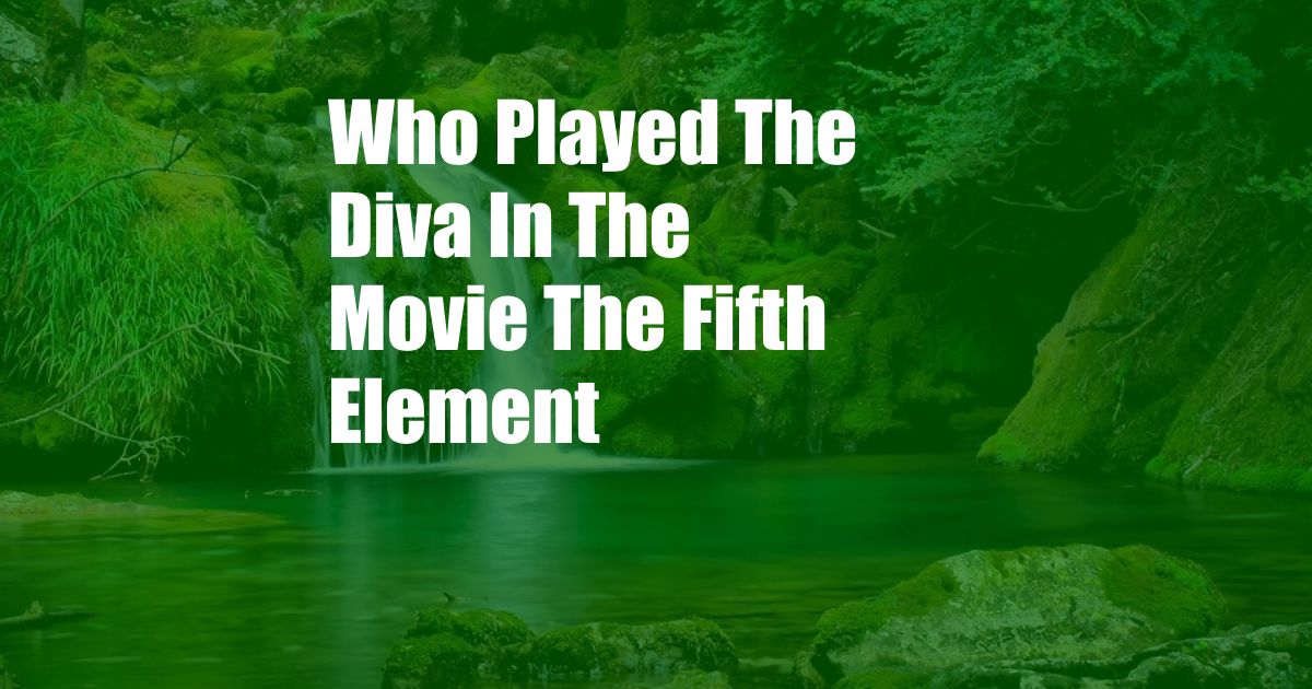Who Played The Diva In The Movie The Fifth Element