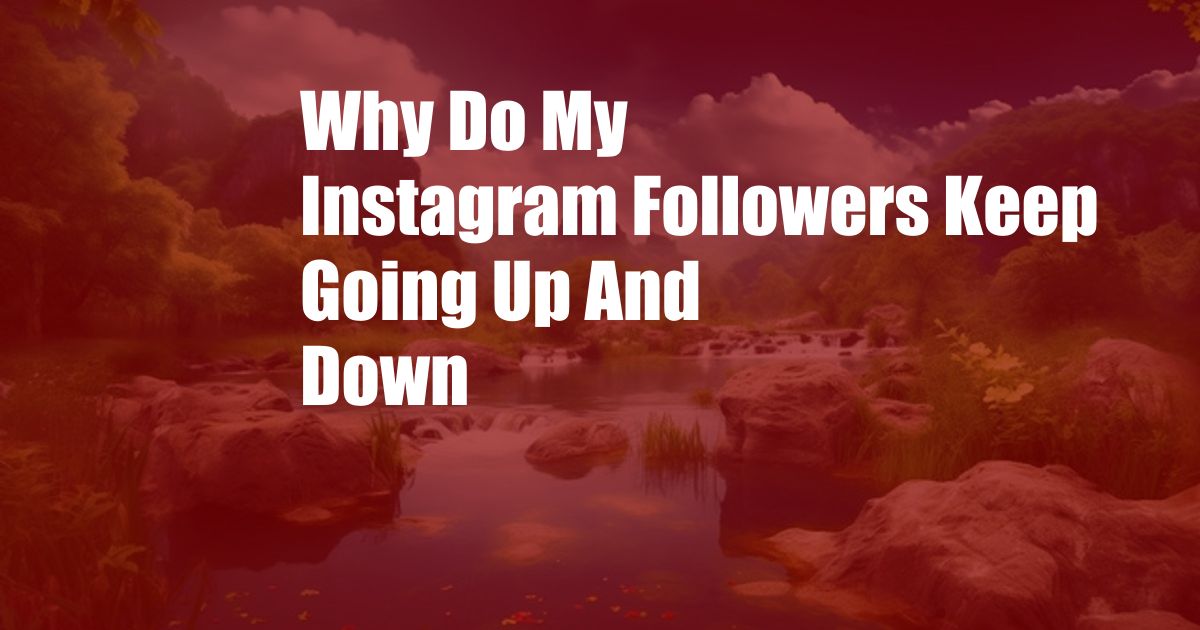 Why Do My Instagram Followers Keep Going Up And Down