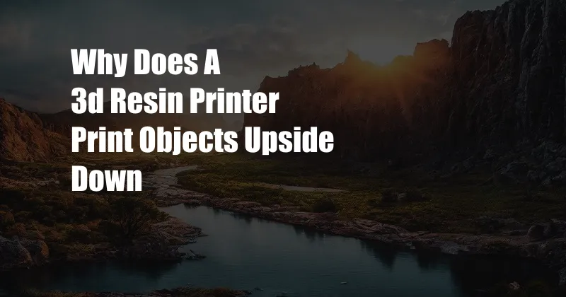 Why Does A 3d Resin Printer Print Objects Upside Down