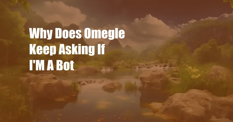 Why Does Omegle Keep Asking If I'M A Bot