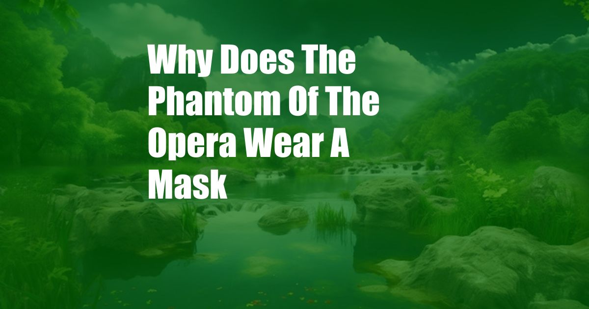 Why Does The Phantom Of The Opera Wear A Mask