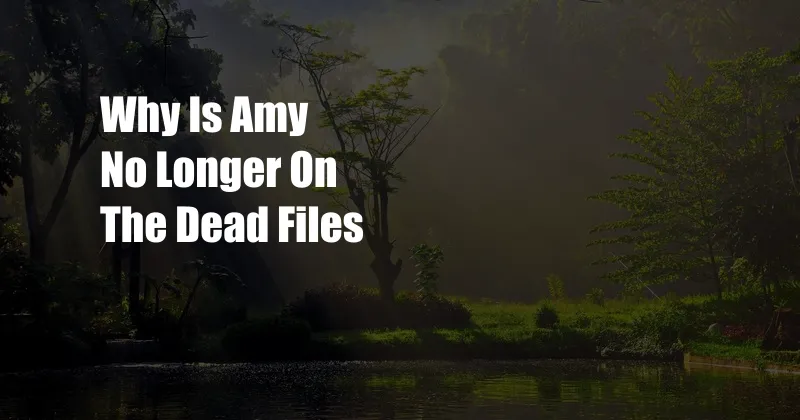 Why Is Amy No Longer On The Dead Files