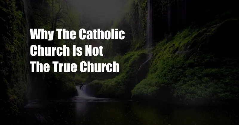 Why The Catholic Church Is Not The True Church