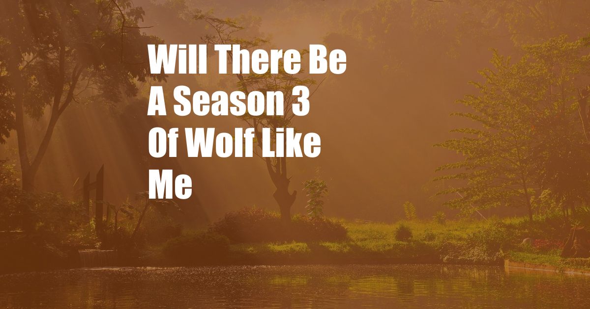 Will There Be A Season 3 Of Wolf Like Me