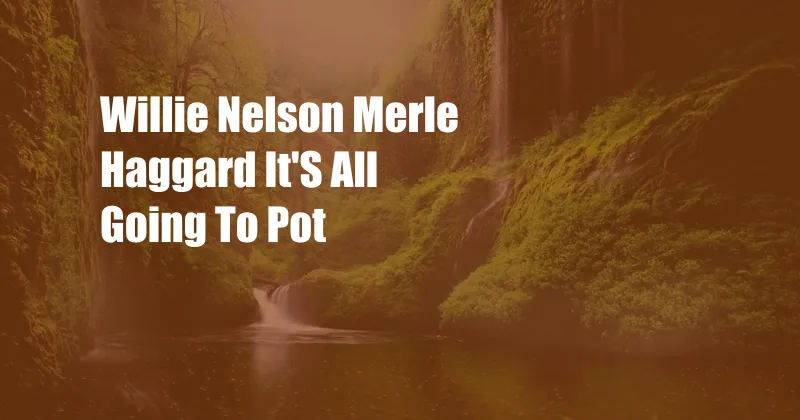 Willie Nelson Merle Haggard It'S All Going To Pot