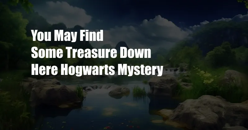 You May Find Some Treasure Down Here Hogwarts Mystery