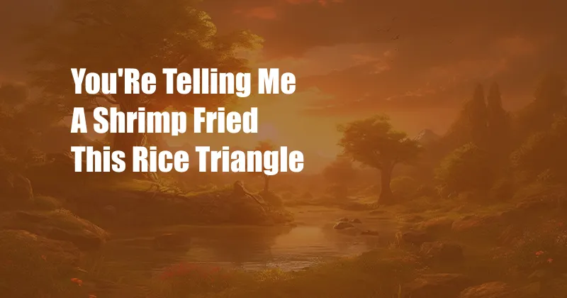 You'Re Telling Me A Shrimp Fried This Rice Triangle