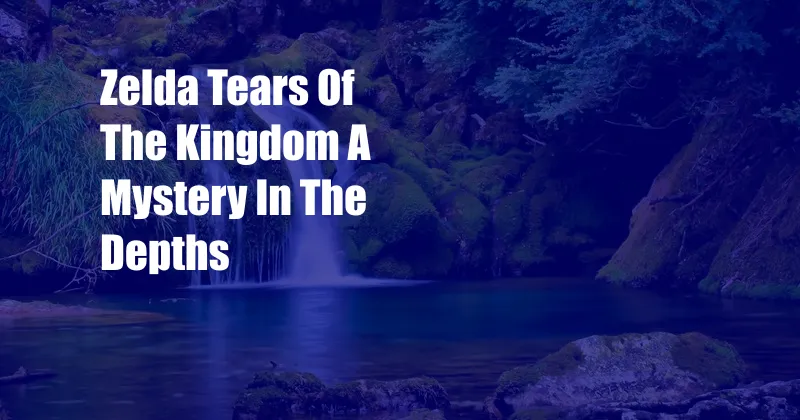 Zelda Tears Of The Kingdom A Mystery In The Depths