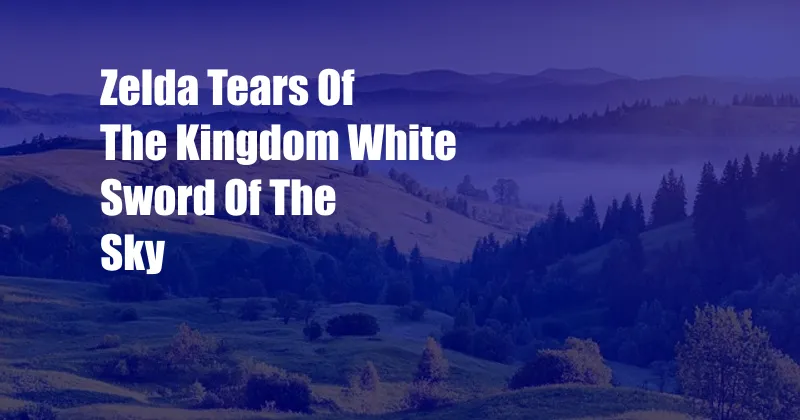 Zelda Tears Of The Kingdom White Sword Of The Sky