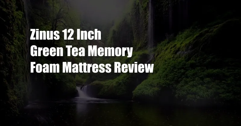 Zinus 12 Inch Green Tea Memory Foam Mattress Review