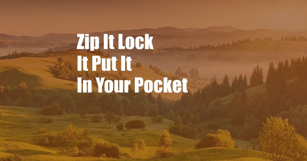 Zip It Lock It Put It In Your Pocket